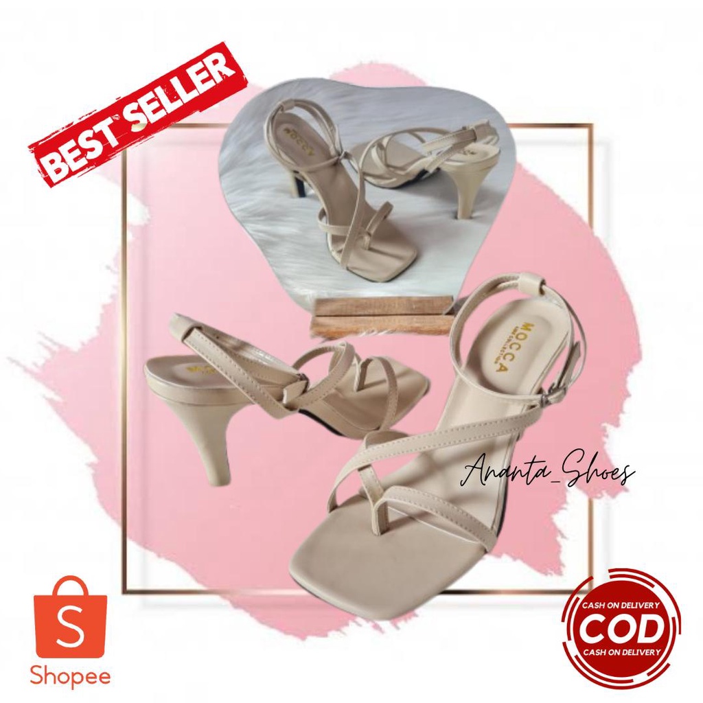 Ananta MH 05 > Sandal High Heels Wanita Perempuan Cewek Remaja Casual Pesta Terbaru Murah Kekinian