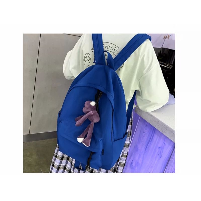 Tas Punggung Backpack Ransel sekolah Kuliah Polos