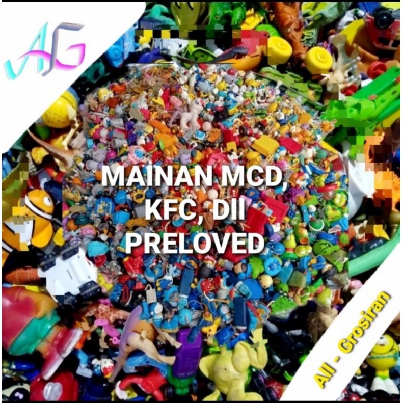 Mainan MCD, KFC, DLL Second Bekas Preloved Paket 39pcs - 50pcs Murah
