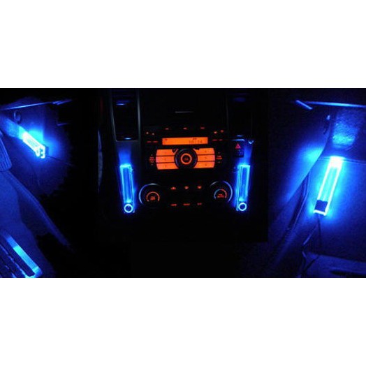 4 in 1 Lampu LED Akrilik Warna Hias Interior Mobil Plug n Play Colokan Rokok 12V