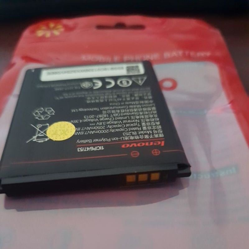 Batterai Lenovo A1000 / A2010 / BL-253 Model Original Baterai BL253