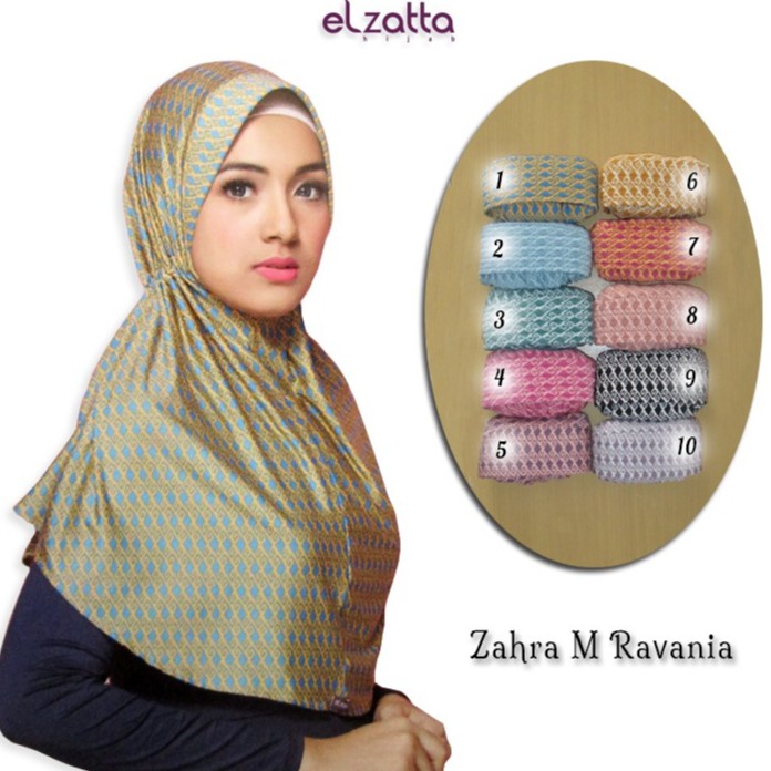 ELZATTA Hijab  Bergo Zahra M Ravania Kerudung Jilbab Instan Asli Elzatta