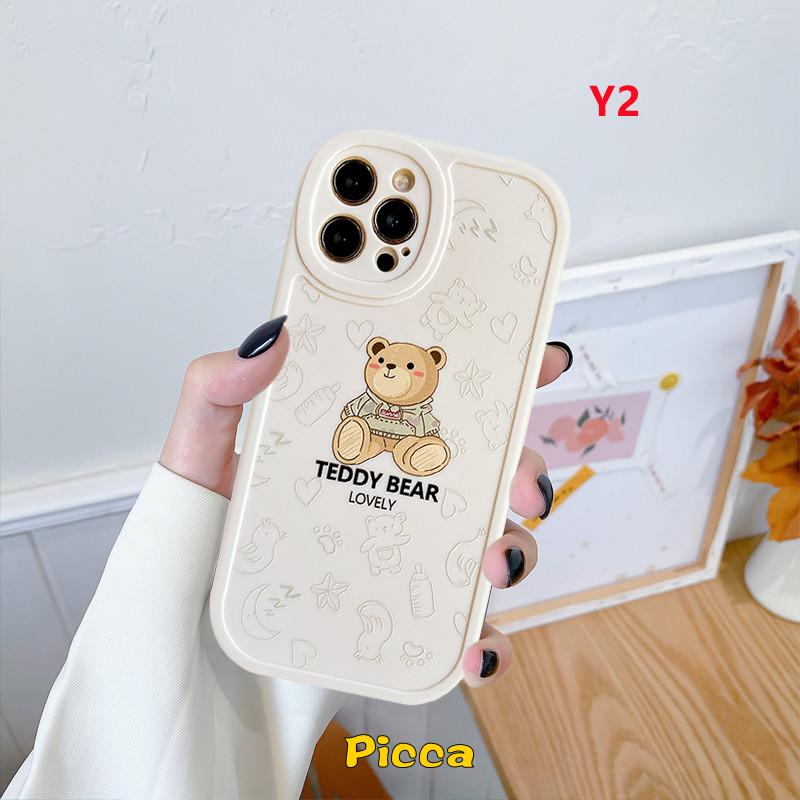 Couple Kartun Wayang Beruang Case Realme C53 GT Master Edition C30 C31 C21Y C25Y C35 C25 C11 2021 C25s C15 C3 C12 C17 C20A C20 C21 Realme 8pro 5i 8i 9i 6s 7 6i 5 7i 8 6 5s