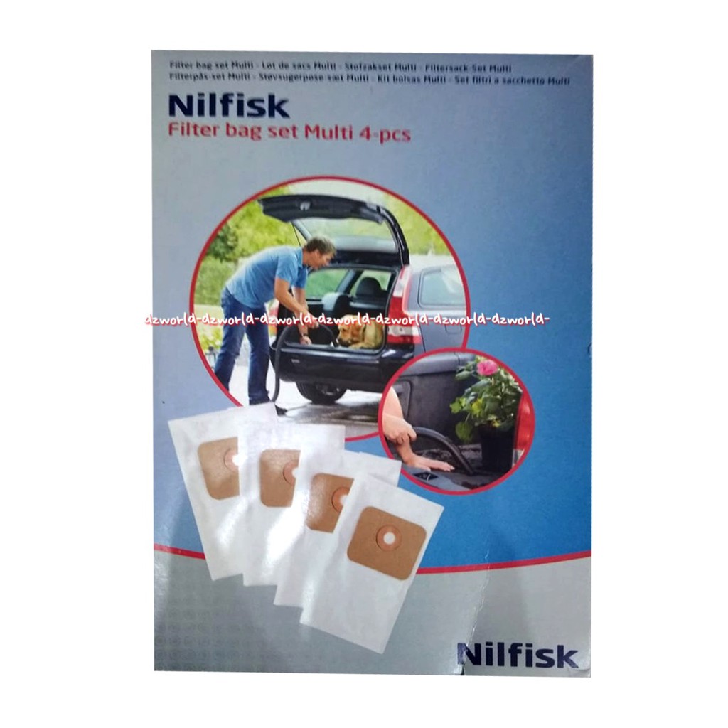 Nilfisk Set Kantong Debu Reffill Penyaring Debu Reffil Filter Debu Isi 4Pcs