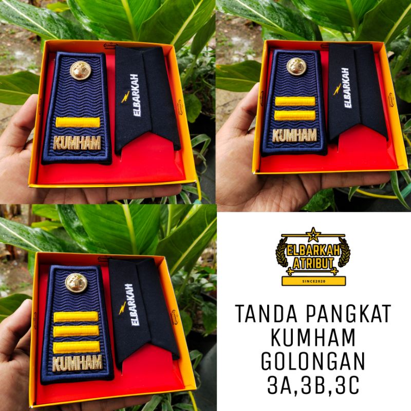 PANGKAT KUMHAM PDH 3a,3b,3c TERBARU WARNA ABU gold plated SUPER PREMIUM pangkat kumhan terbaru warna abu