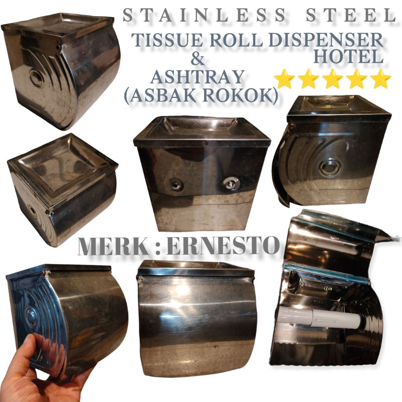 ERNESTO//TISSUE ROLL DISPENSER//STAINLESS STELL//ROLL TISSUE DISPENSER//ROL TISU//TISSUE  ROLL HANGE