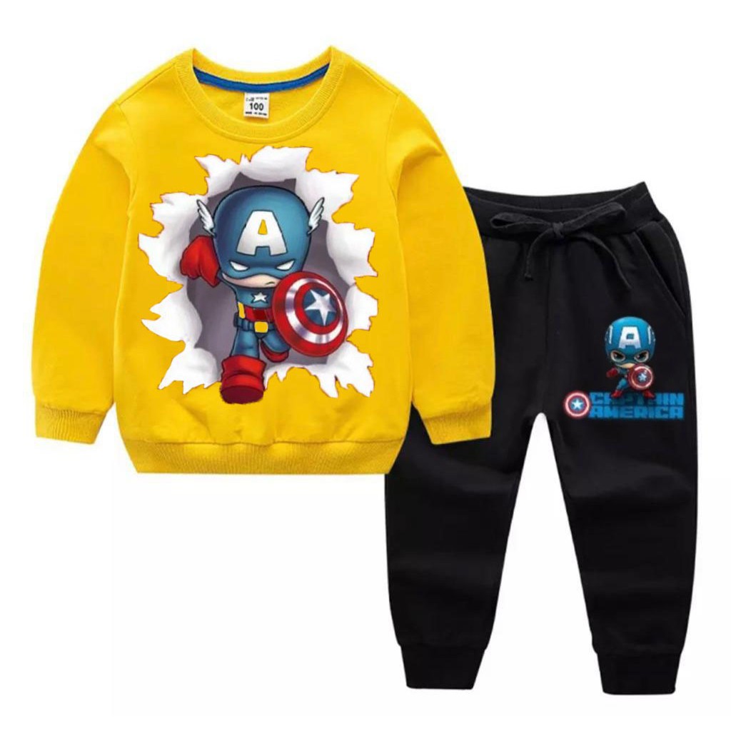 SETELAN SWEATER ANAK ANAK 1-5 TAHUN SWEATER KAPTEN SETELAN SWEATER ANAK ANAK BAJU ANAK ANAK