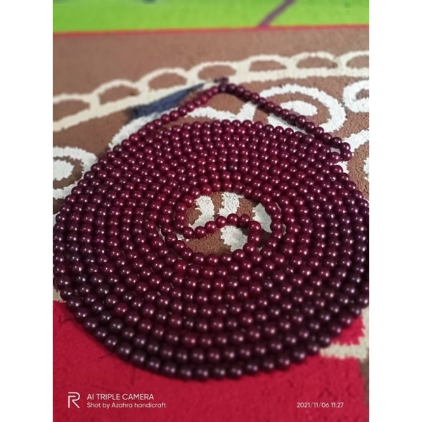 tasbih pocok lontar tasbih buah gebang 12 mm isi 500