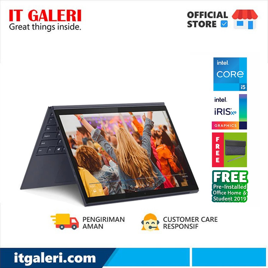 Laptop Lenovo Yoga DUET 7i-09ID Core intel I5-1135G7 8GB 512GB TS 13 WIN10 + OPI SLATE GREY