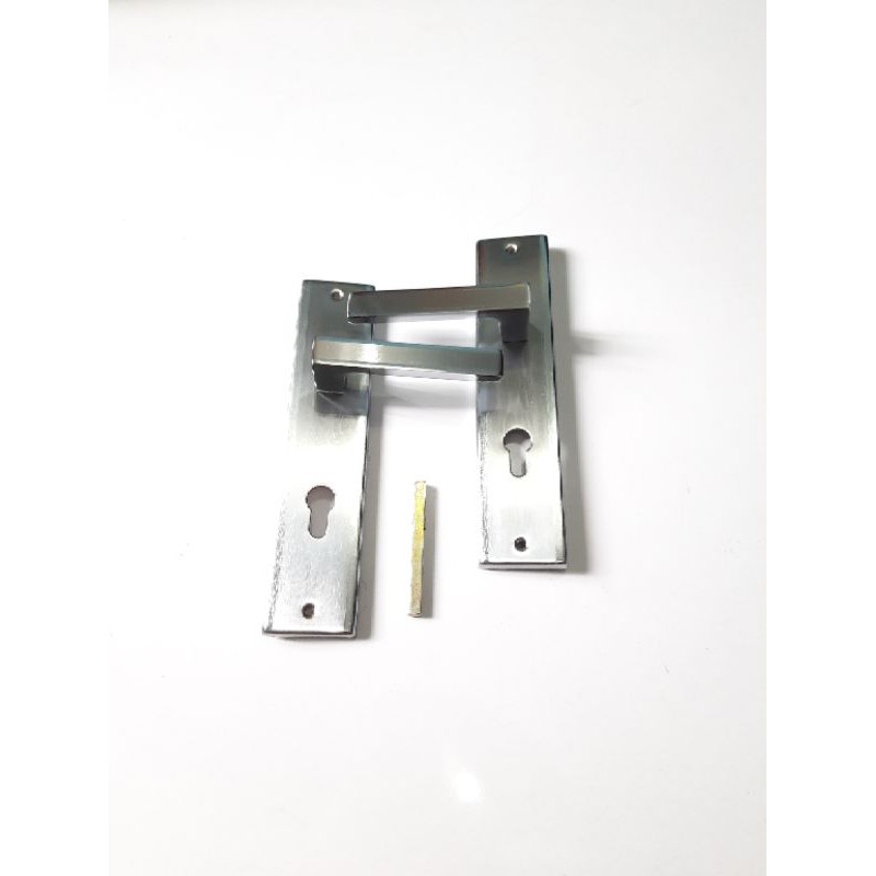 HANDLE BESAR SET MINIMALIS KOTAK PUTIH / GAGANG KUNCI PINTU RUMAH