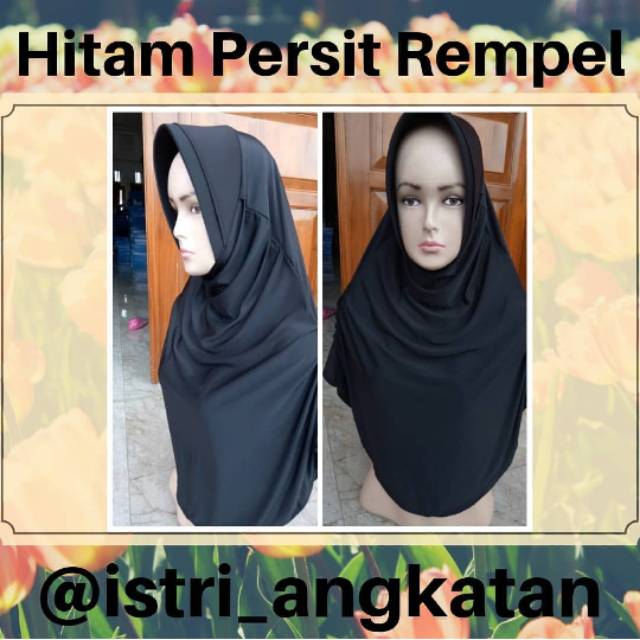 Jilbab Hitam tumpuk Rempel