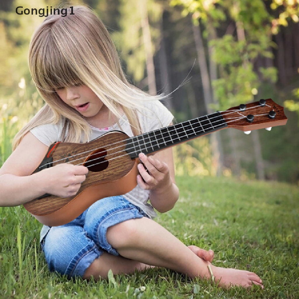 Gongjing1 Mainan Edukasi Alat Musik Gitar ukulele Metode montessori Untuk Anak