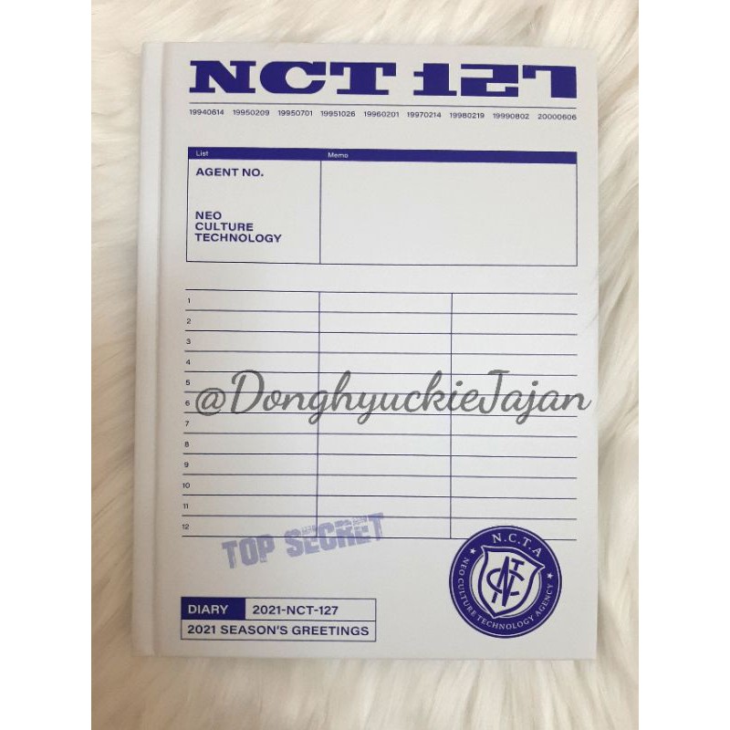 SEASON'S GREETINGS NCT 127 - HARD COVER DIARY SG21