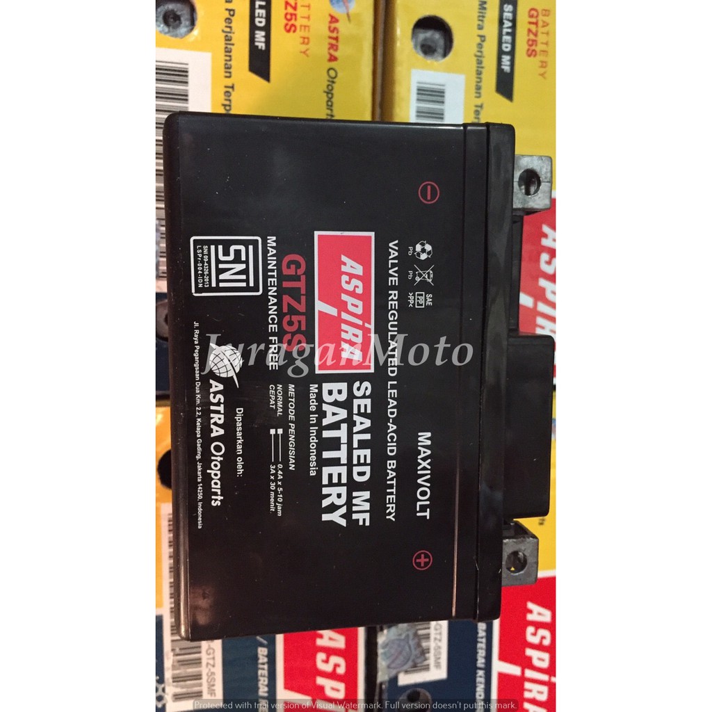 AKI ACCU KERING GTZ5 ASPIRA ORIGINAL 