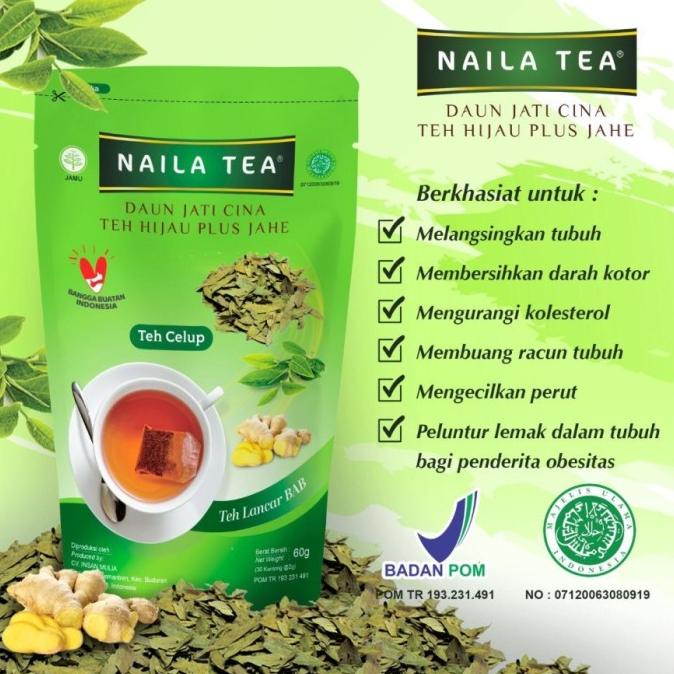 

[COD] Naila Tea BPOM Teh Jati cina plus Jahe | Teh Pelangsing Peluntur Lemak [COD]