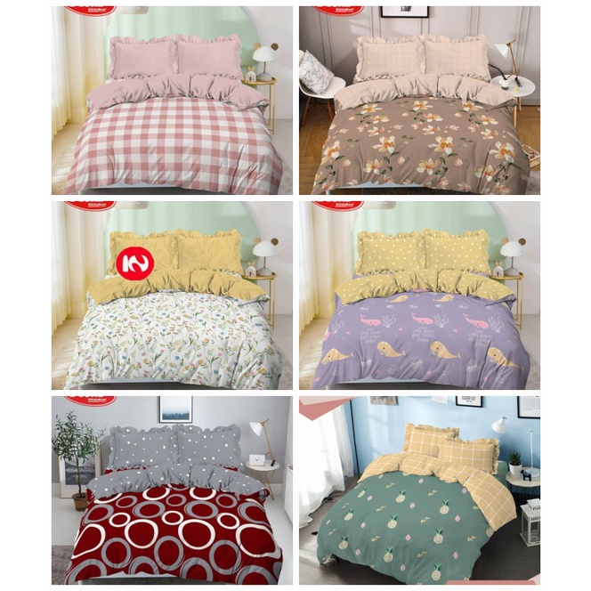 Bedcover Set Kintakun D'luxe Ukuran Double - Queen 160x200 Rumbai