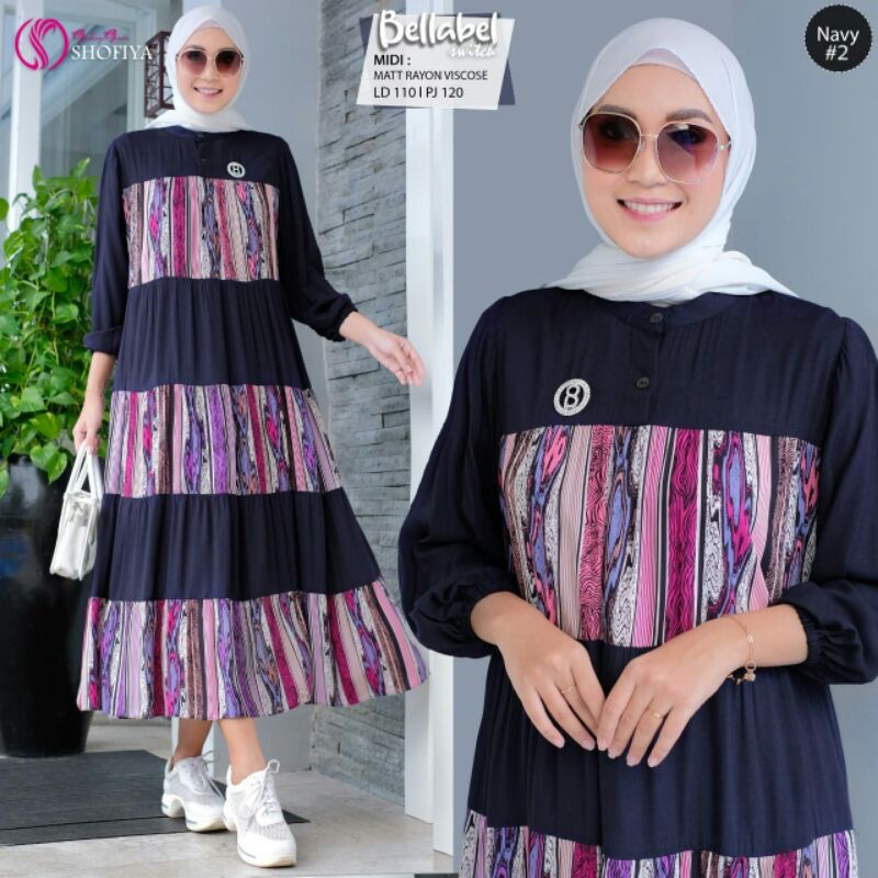 BELLABEL &amp; BELLABEL Switch Midi Dress Ori by Shofiya