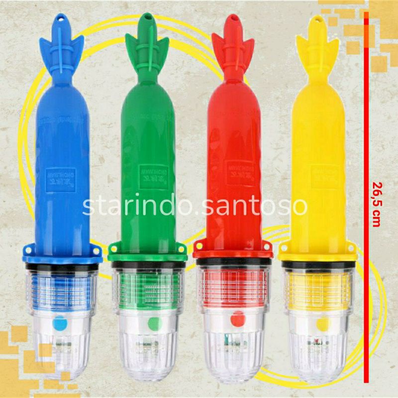 LAMPU NELAYAN LED 5 10 15 torpedo 1 2 3 warna pancing jala kapal jaring