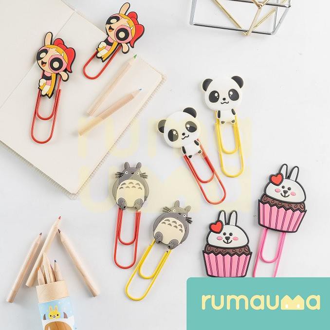 

Buruan Serbu] Rumauma Penjepit Kertas Paper Clip Besar Penanda Serbaguna Murah Lucu - Random