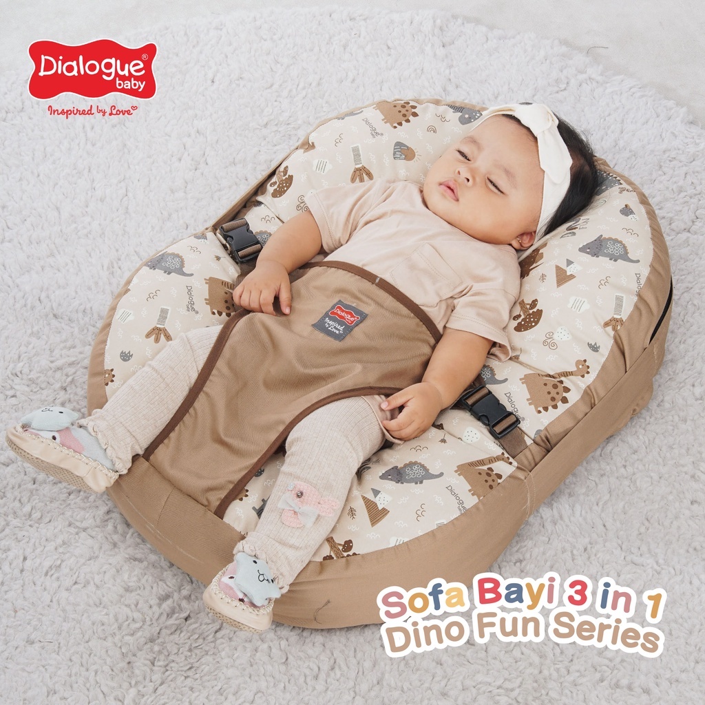 Dialogue Baby Sofa Bayi 3 in 1 Multifungsi Tempat Duduk Tidur Bayi Planet Dino Fun Astro Baby Boo Series