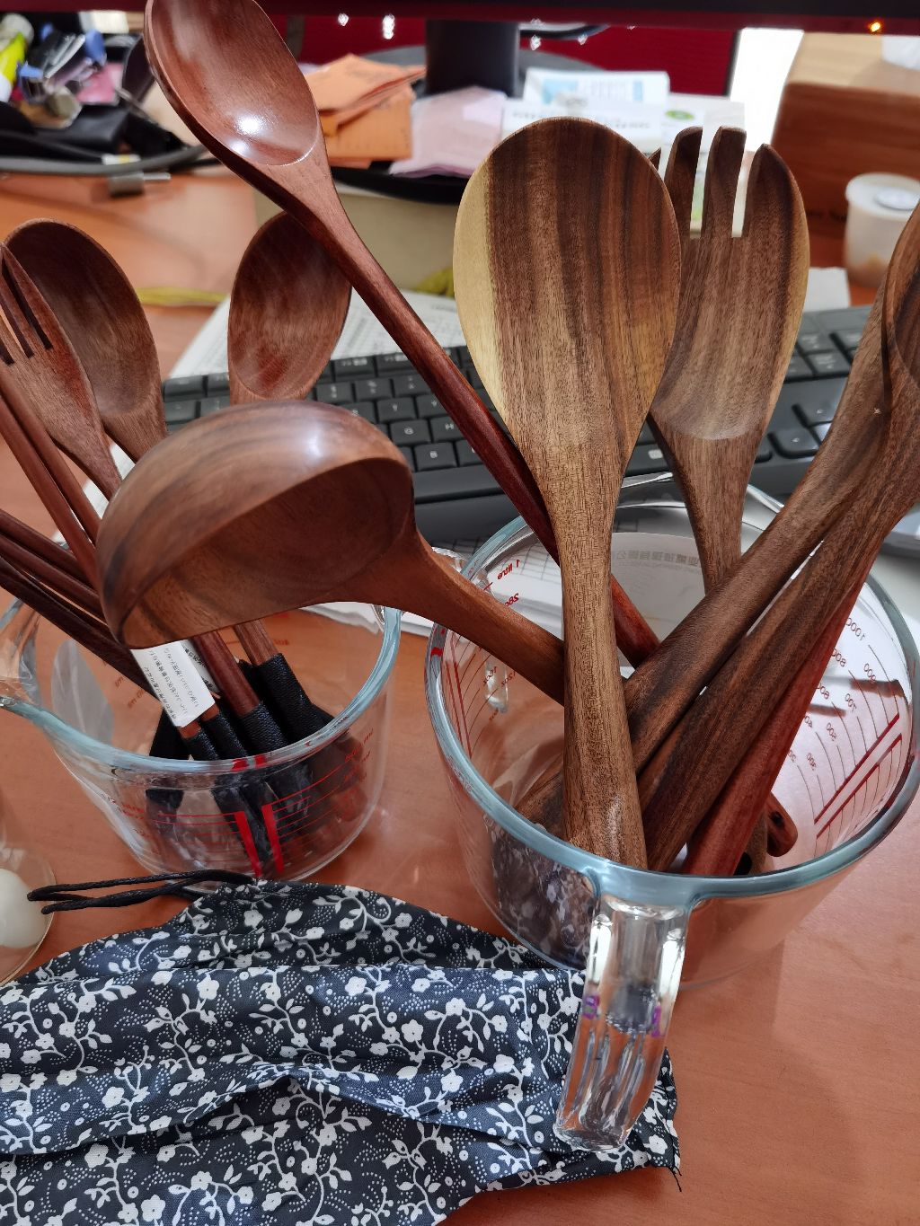 Wooden Kitchen Utensils 5in1 / Alat Masak Set Sendok Sutil Spatula Kayu / Teak Wood Spoon Set