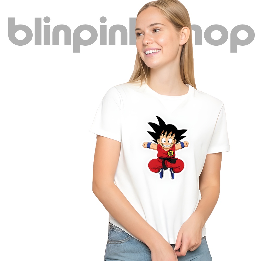 Kaos Wanita GOKU Sablon Printer DTF Cotton Combed 30s