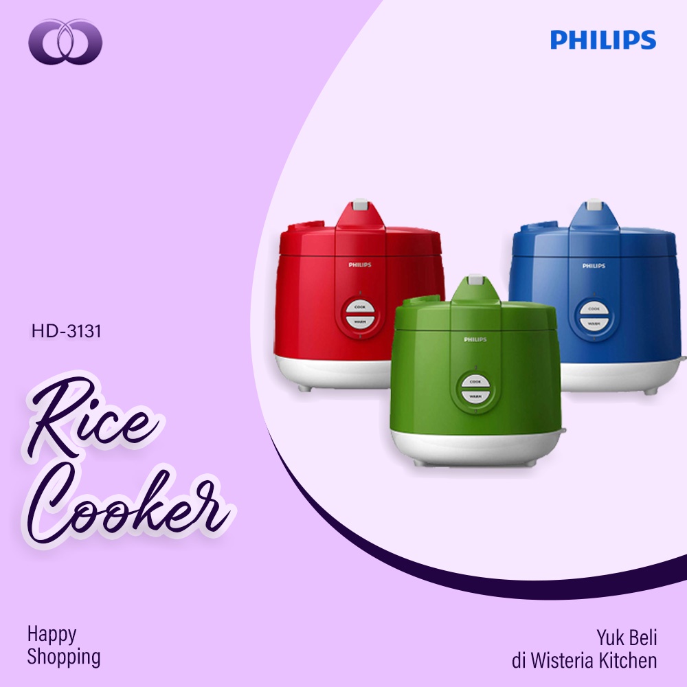 PHILIPS Rice Cooker 2 Liter HD3127 - Penanak Nasi 3in1