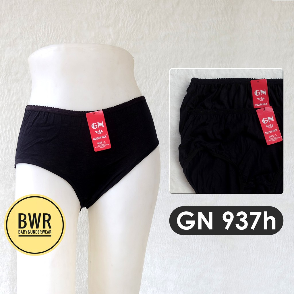 [ 3pc ] CD Golden Nick Khusus HITAM | Celana Dalam Wanita Dewasa Hitam 937H - Bwr