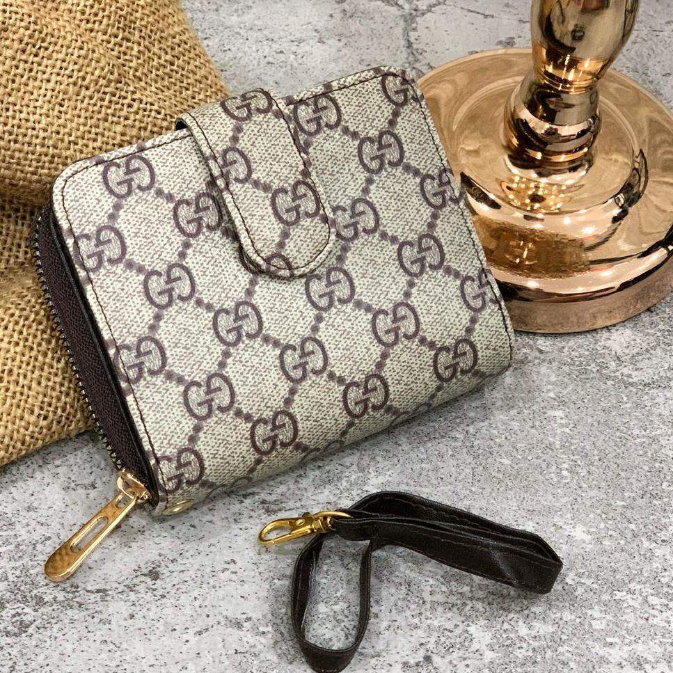 【STAR】 Dompet Gucci Aura waterproof laminating import Super dompet lipat wanita tumpuk kartu koin bi