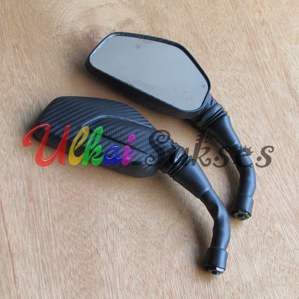 Spion Motor Model Standart Pulsar l Variasi Spion Motor Motif Karbon Hitam Sparepart Motor Spion Pulsar Kaca Datar Bening V5 Tangkai Tanggung Universal Murah