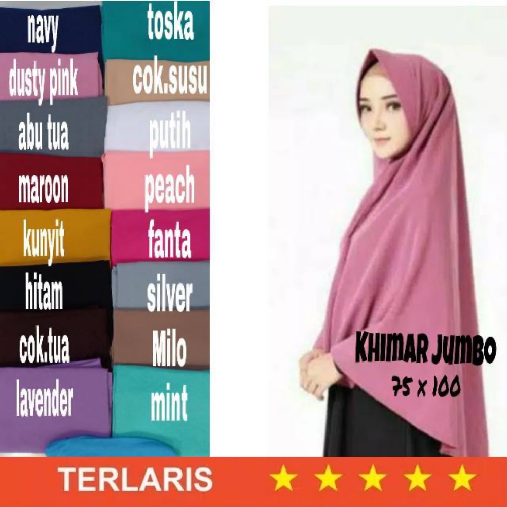 Alny Hijab - Khimar Jumbo hijab khimar jumbo per jilbab wolfis antem kerudung instant