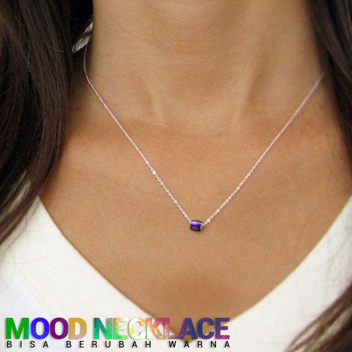 Kalung Korea Mood Necklace Stainless Steel Lucky Beads Bisa Berubah Warna J4U090