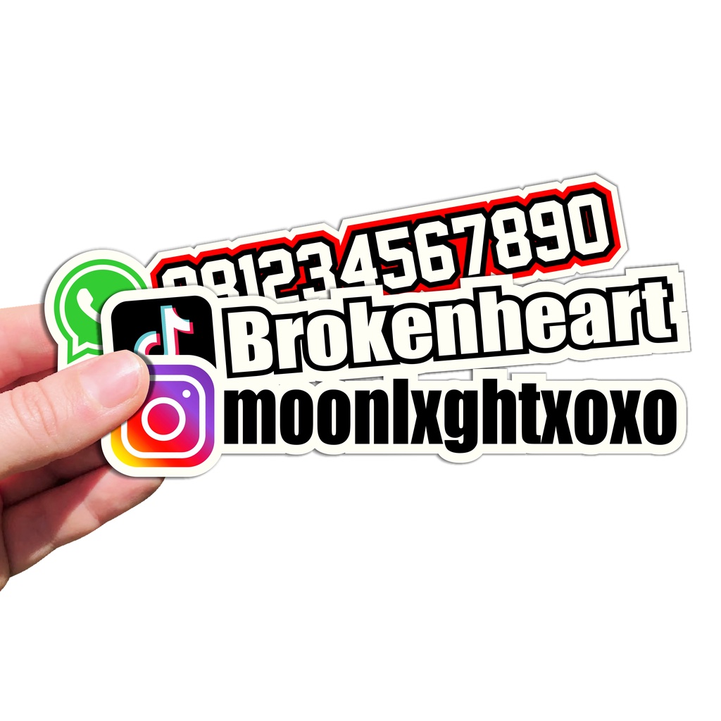 

Stiker Nama Media Sosial Custom Tulisan Tiktok IG FB
