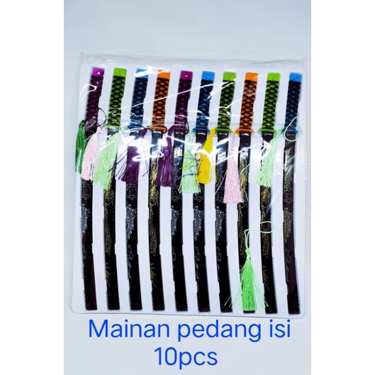 Mainan pedang pedangan samurai panjang isi 10pcs