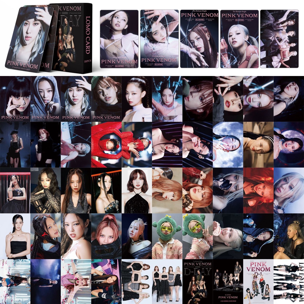 Dpp-55pcs/set LISA JISOO JENNIE ROSE Chaeyoung Blackpink Photocard Venom Kartu Foto Blackpink