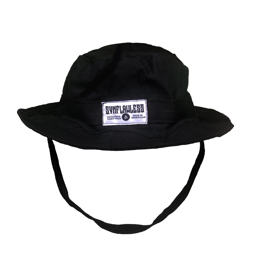 Topi Rimba Svnflawless Topi Hitam Bucket Flawless