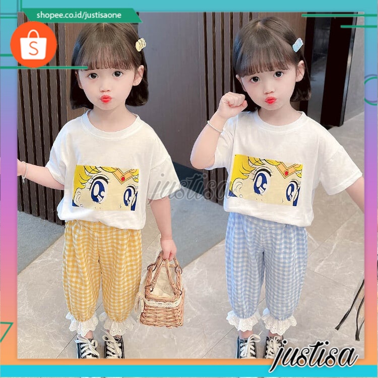 Promo !! Setelan baju anak cewek / setelan usagi sailor moon ukuran 2-4tahun / Setelan anak import / Baju anak kekinian