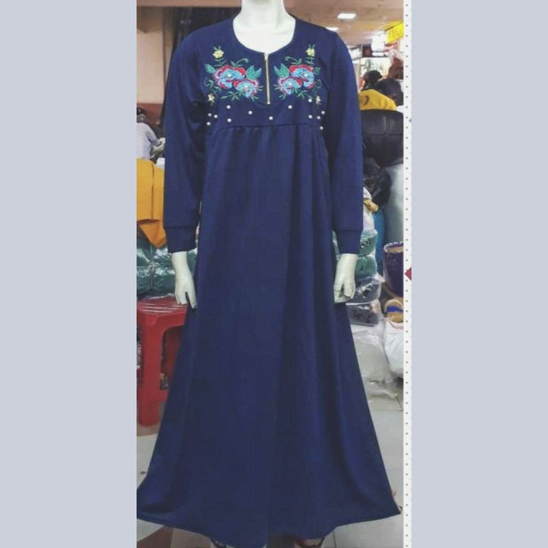 GAMIS BABYTERY|SULAM BORDIR|MUSLIM BUSUI MONTE DADA|BUSUI MOTEK|GAMIS HOMEY BUNGA SLETING ZIPPER