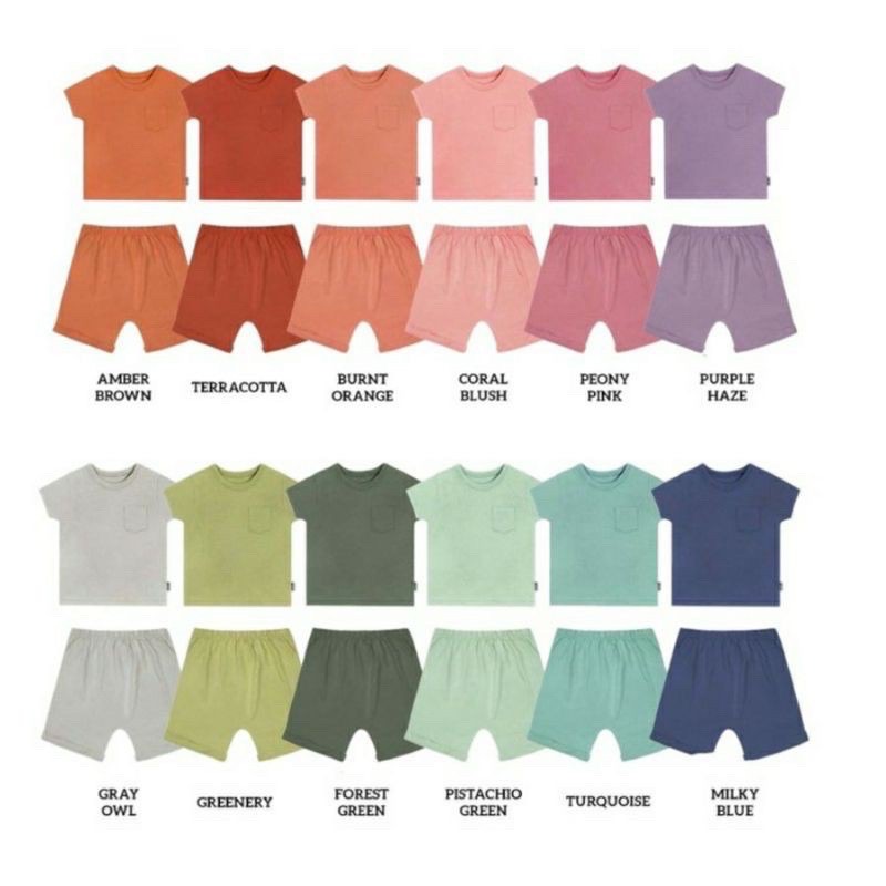 Little Palmerhaus Basic Cotton Short NEW COLOR 1Y/2Y/3Y - Celana Pendek Unisex