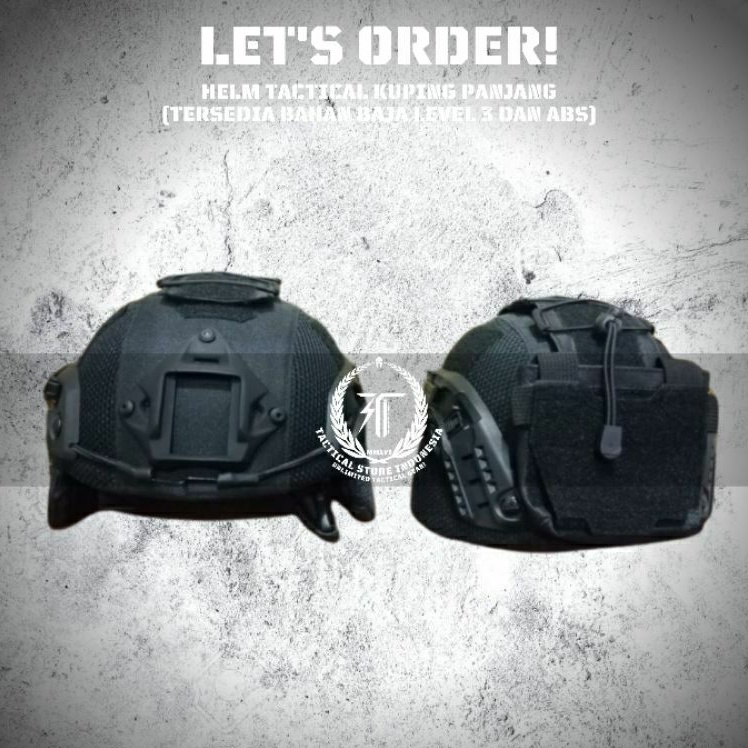 Helm Tactical Baja Balistic Level 3 A - Kuping Panjang