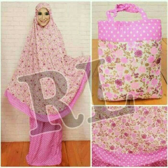 Mukena Vina Mukenah Dewasa Model Terbaru 2020 Rukuh Motif Bu Hh81 DN975 Mukena Dewasa Roseta Melati
