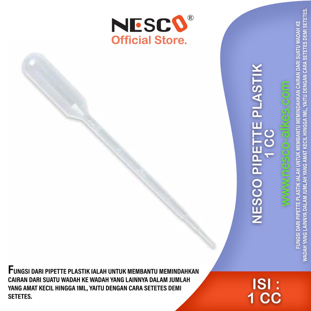 Nesco Pipette Plastik 0.1-5cc, Best Seller