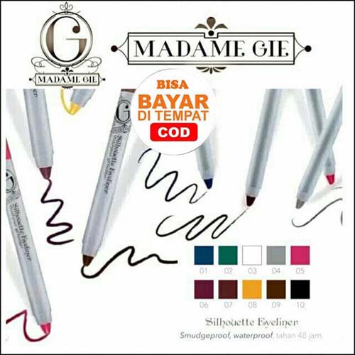 Madame Gie Silhouette Eyeliner - Makeup Eyeliner Pensil Waterpoof