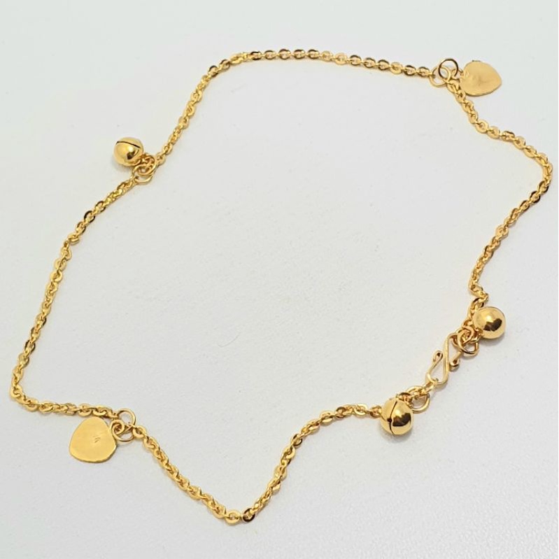 Gelang Kaki Emas Muda Model Rante 3 Gram