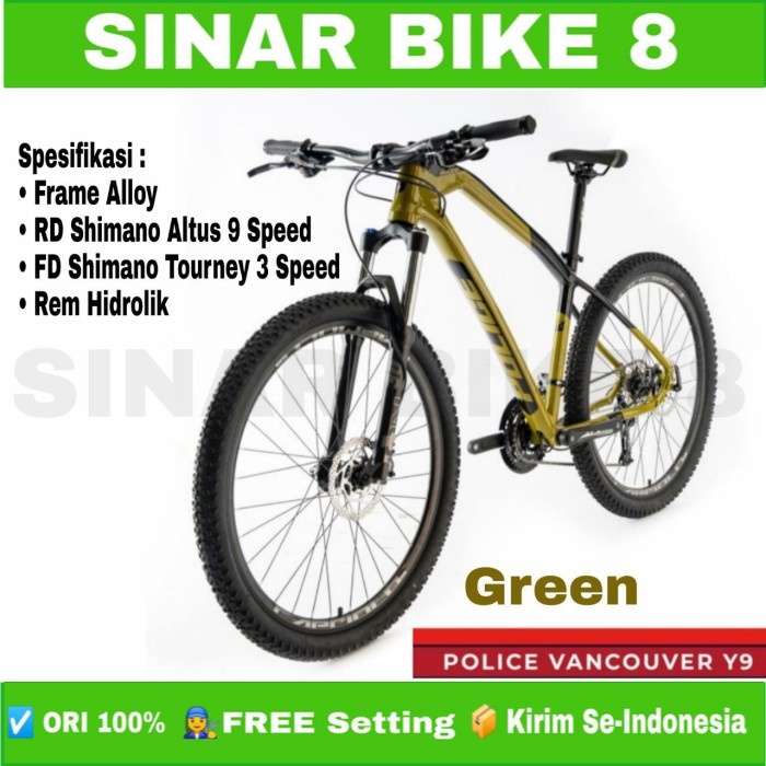 Sepeda Gunung Ukuran 27.5 MTB ELEMENT POLICE VANCOUVER Y9 27 Speed Garansi