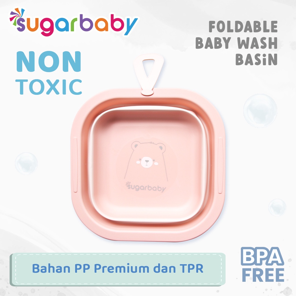 Sugarbaby Foldable Baby Wash Basin / Baskom Lipat Bayi / Ember Lipat Multifungsi Sugar Baby