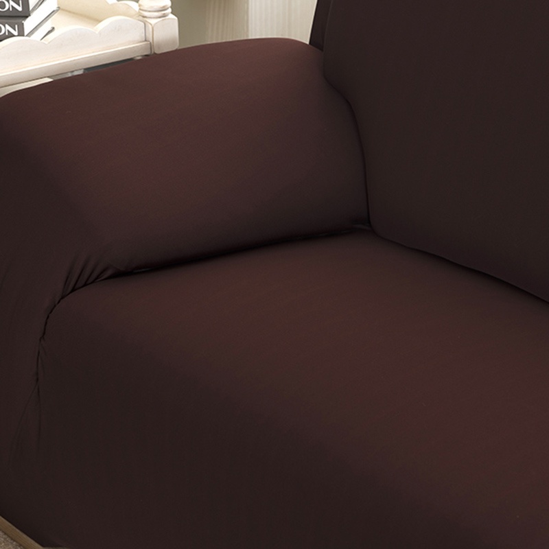 Coklat Tua Cover Sofa Sarung Sofa 1/2/3/4 Seater Sofa Cover Elastic Sarung bantal sofa Cushion Protector Covers