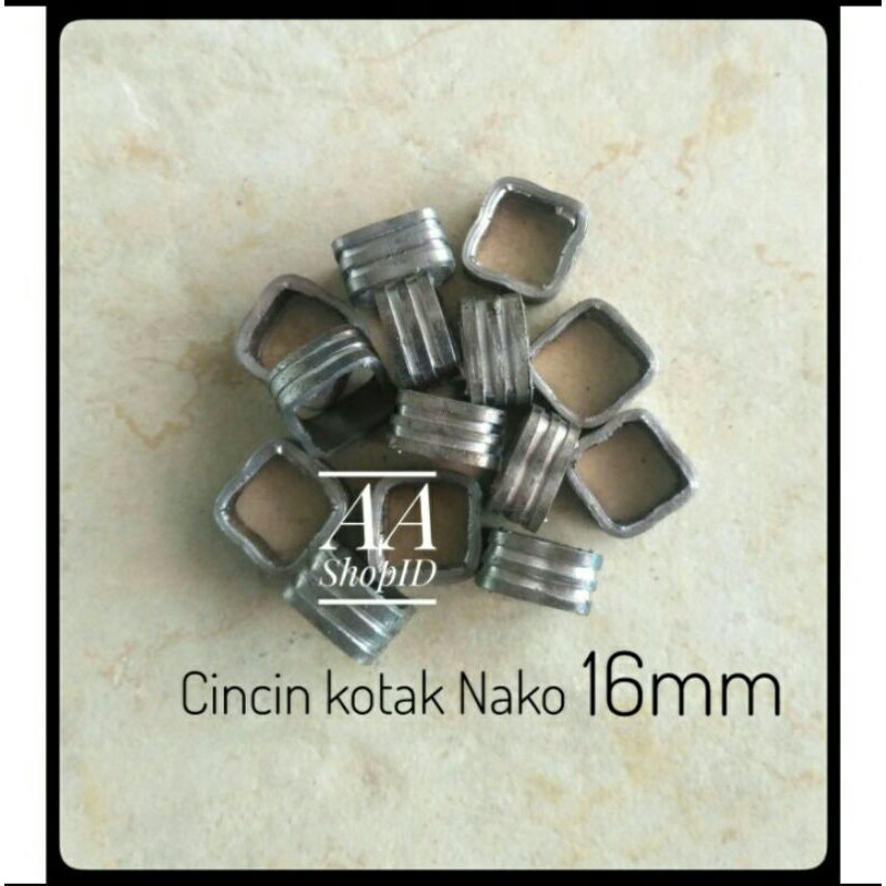 ornamen pagar besi Cincin kotak Nako 16mm