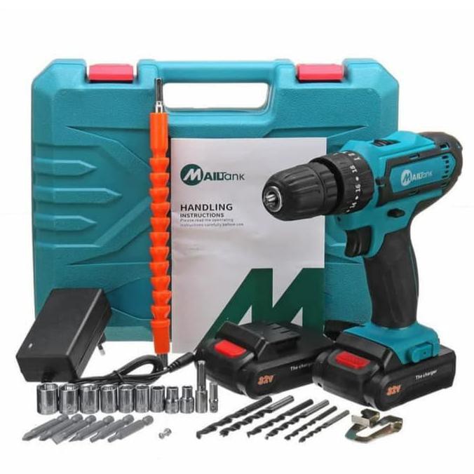 Mesin Bor Baterai Cordless Impact Drill Mailtank 32V SH-190