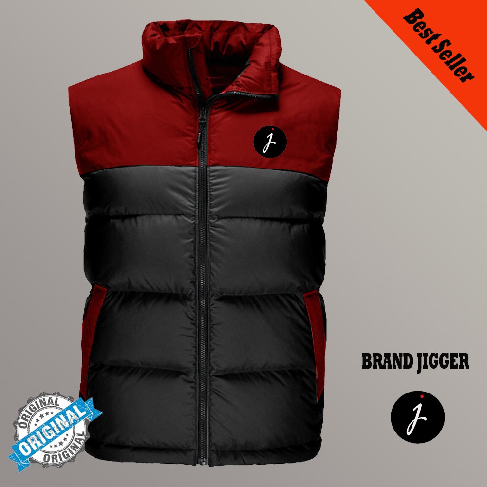 Jaket Rompi pria keren Simpel / rompi pria motor anti angin tahan angin Original Jigger Bisa COD